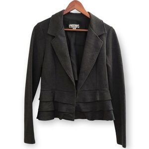High Street Dark gray blazer with ruffle peplum Size Medium